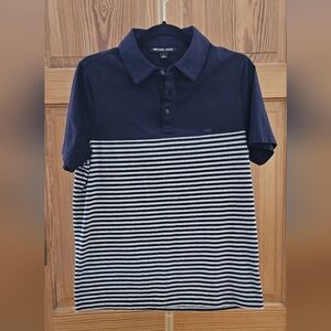 Michael Kors Grey & Blk Polo Size Med